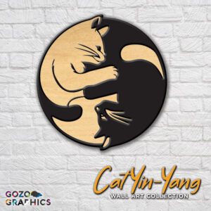 Cat Yin-Yang wall art