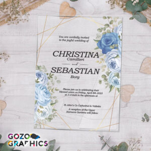 💍Elegant Blue flowers Invitation