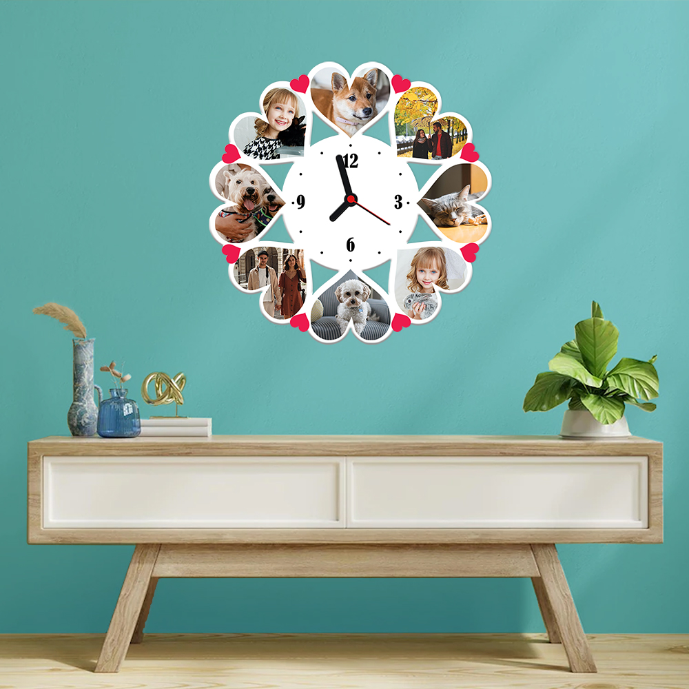 Circle of Hearts - Wall photo clock - Image 3
