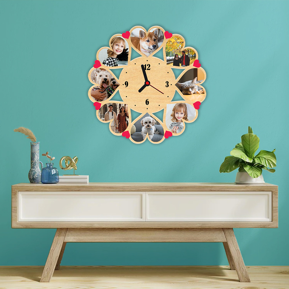 Circle of Hearts - Wall photo clock - Image 4