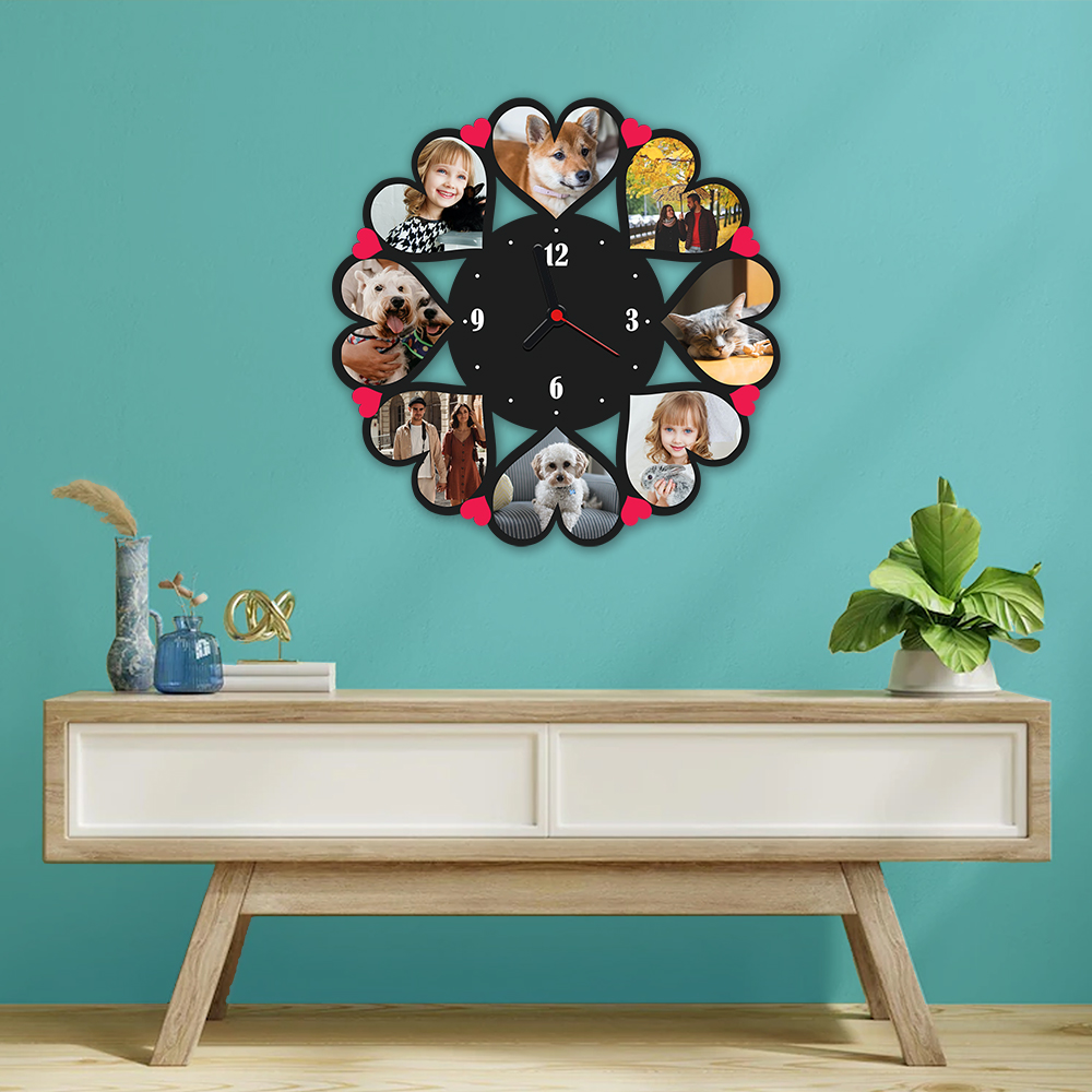 Circle of Hearts - Wall photo clock - Image 2
