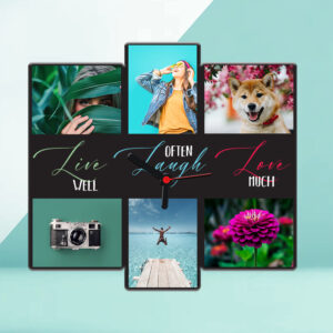 Live, Laugh and Love - Wall photo clock