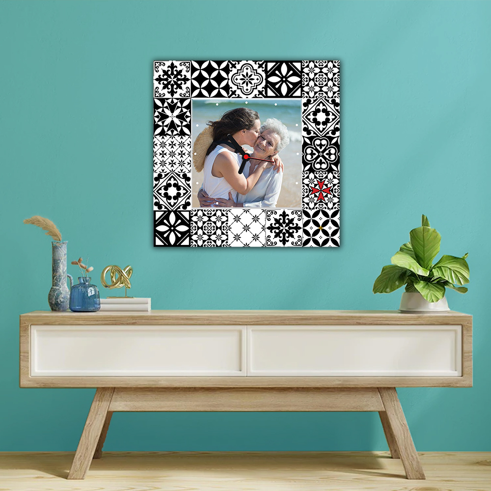 Maltese Tile - Wall photo clock - Image 3