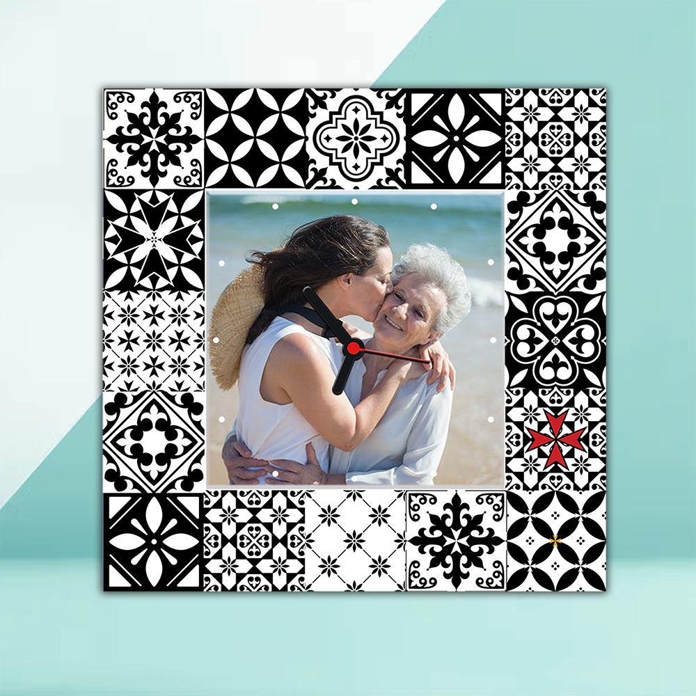 Maltese Tile - Wall photo clock - Image 2