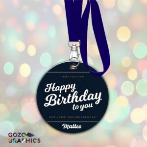 Happy Birthday to you - Wood medal