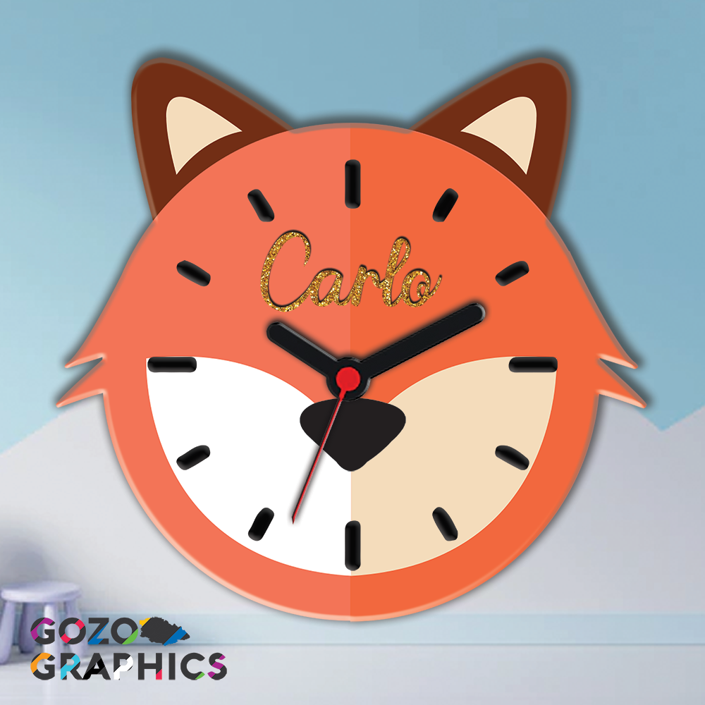 🐾Fox - animals clock