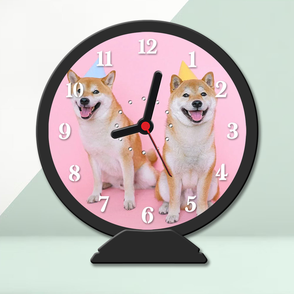 Laser cut desktop customizable clock