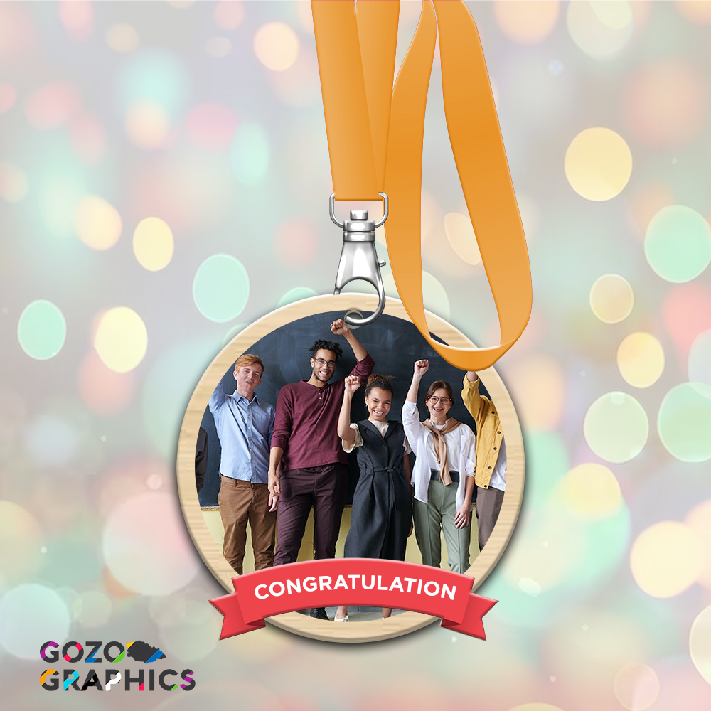 Photo Ribbon - Wood medal