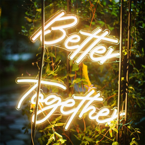 Better Together Neon Sign - Warm White Colour
