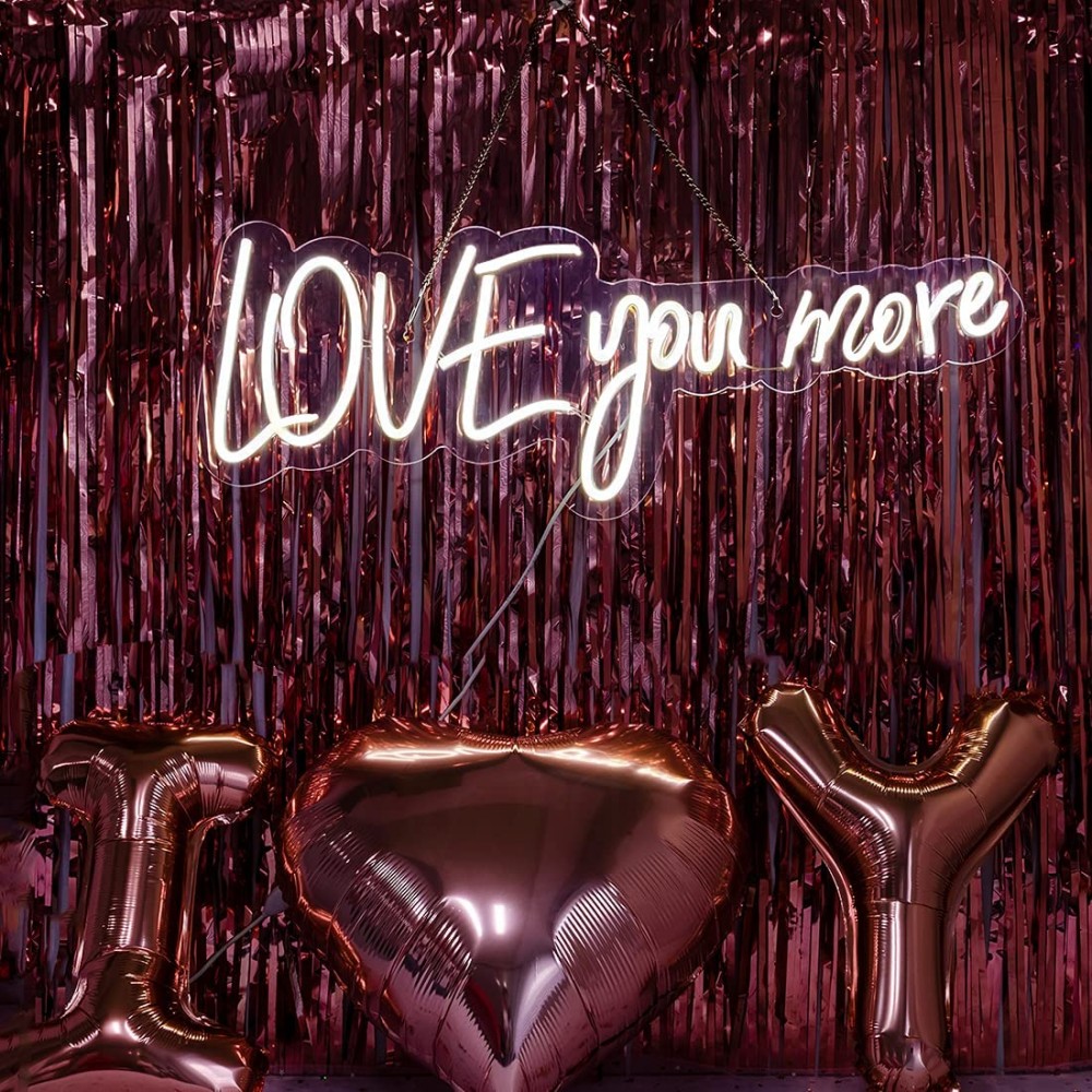 Love you more neon sign 70cm wide