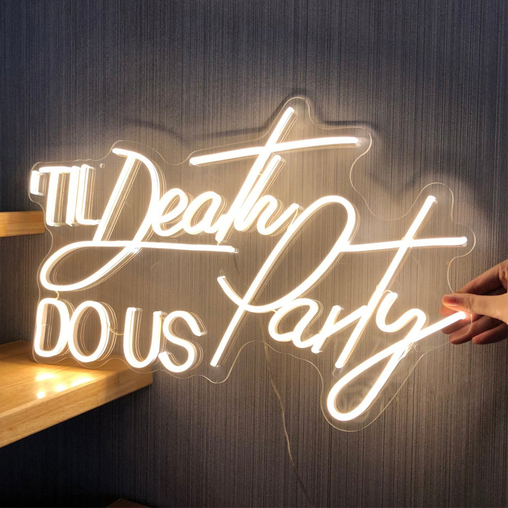 Til Death Do Us Party Neon Sign 55x33cm
