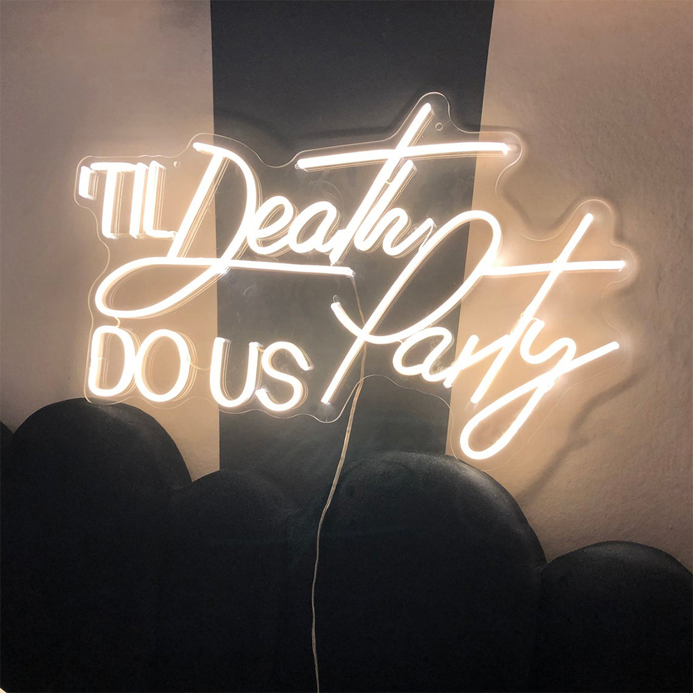 Til Death Do Us Party Neon Sign 55x33cm - Image 3