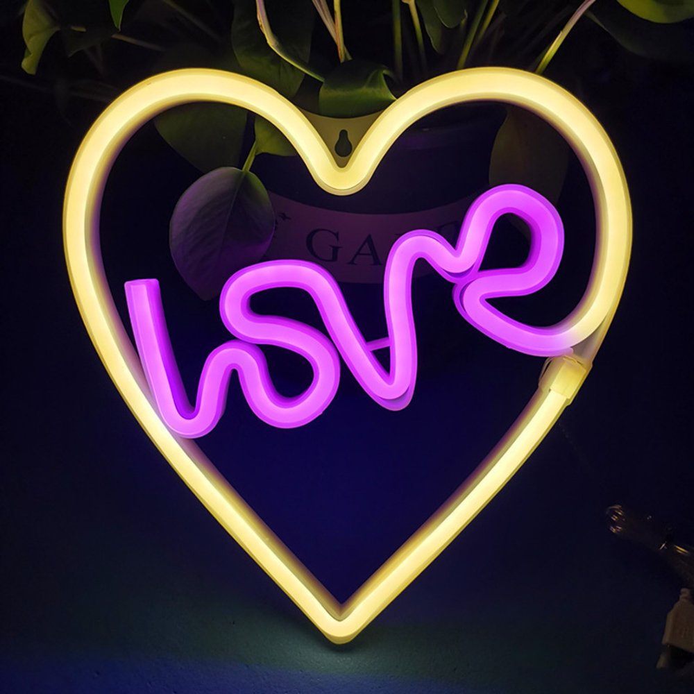 Love in Heart Neon Sign -30x40cm - Image 2