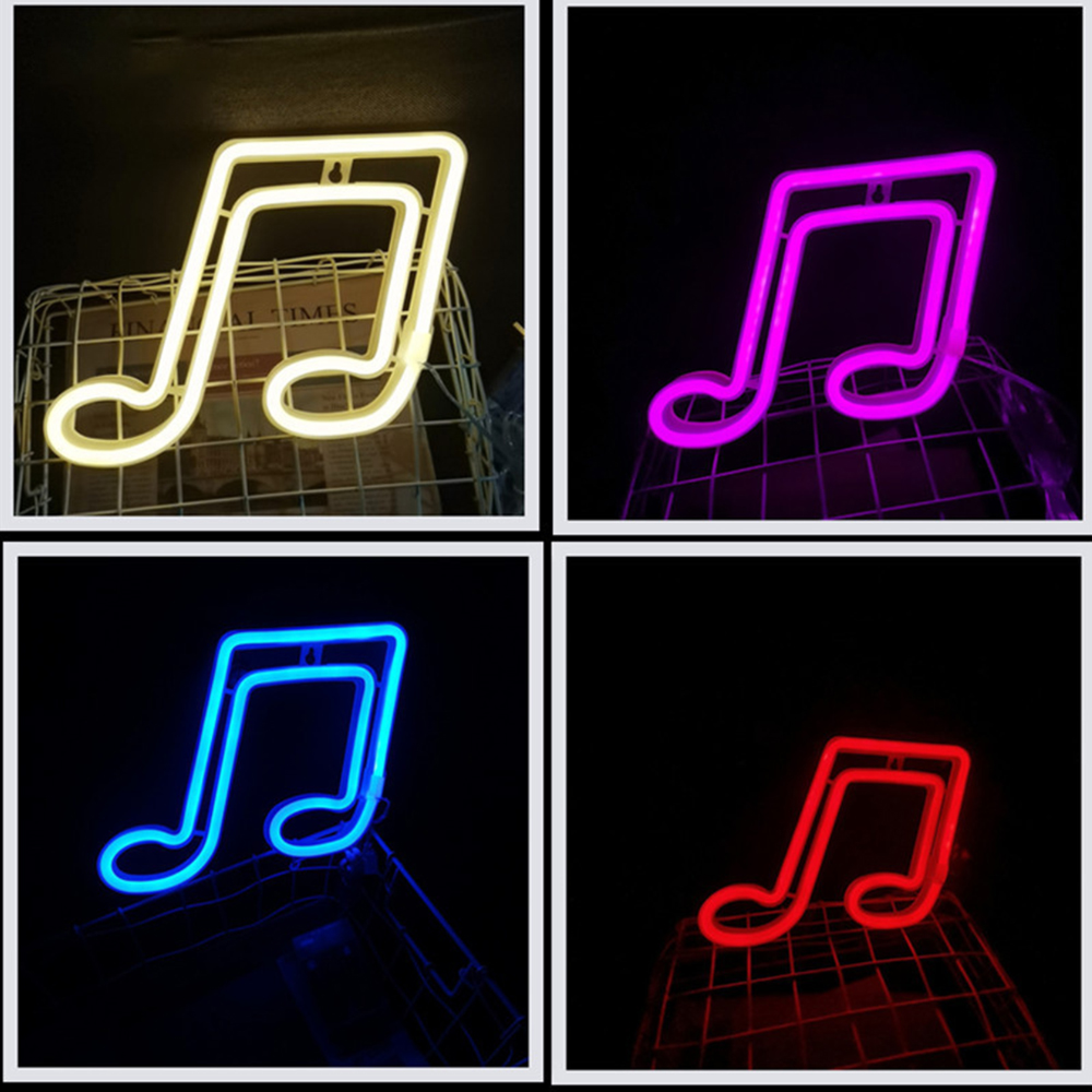Musical Note Neon Sign - 25x18cm - Image 2