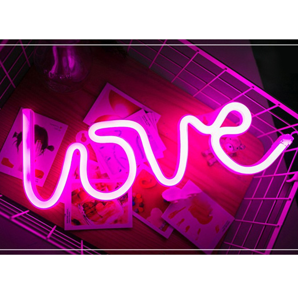Love Pink Neon Sign 50cm wide - Image 4