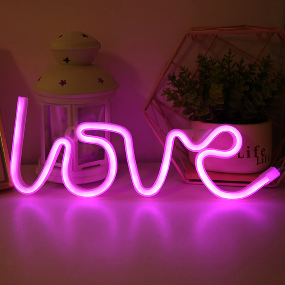 Love Pink Neon Sign 50cm wide - Image 3