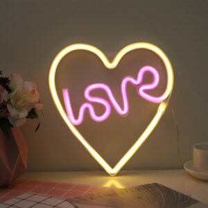 Love in Heart Neon Sign -30x40cm