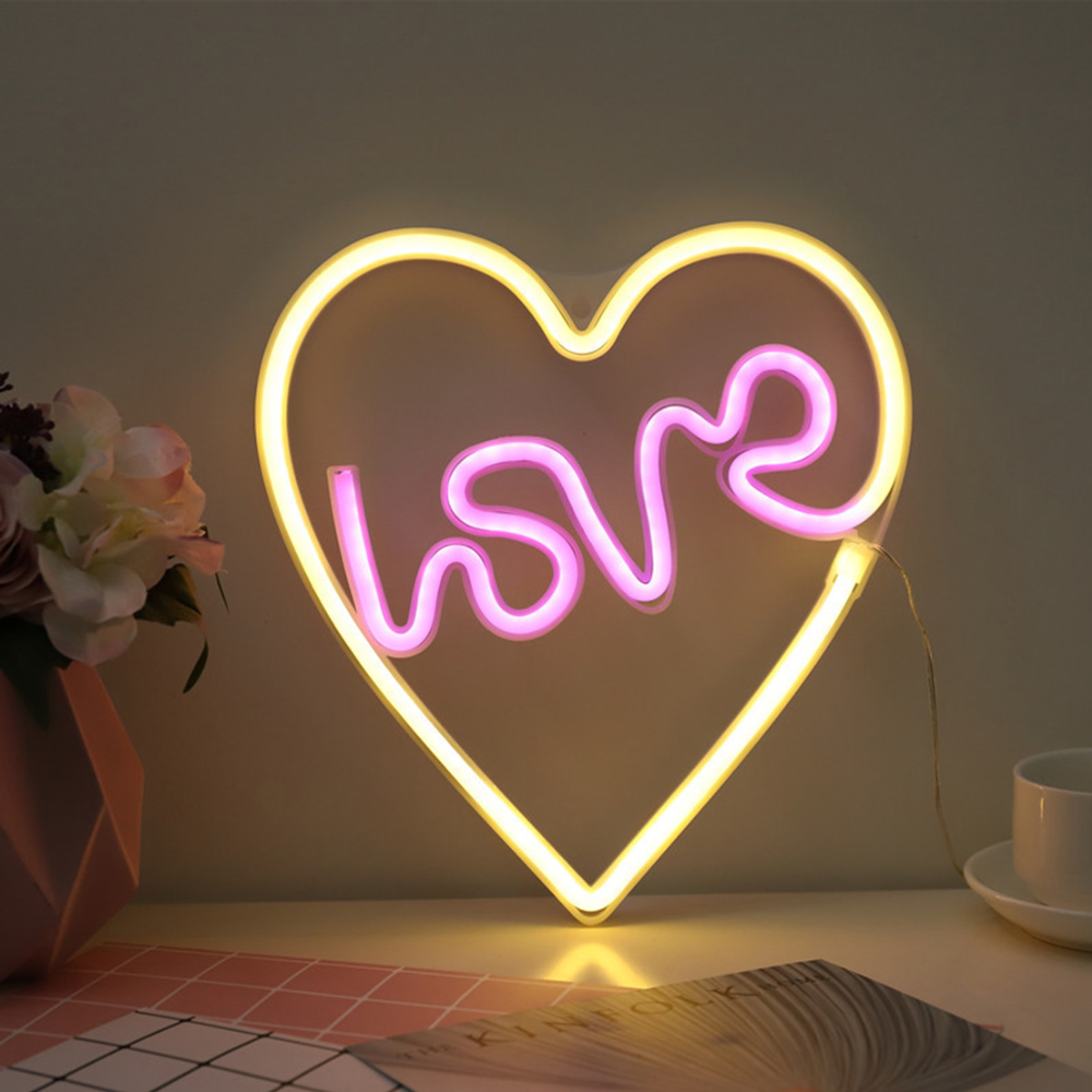 Love in Heart Neon Sign -30x40cm