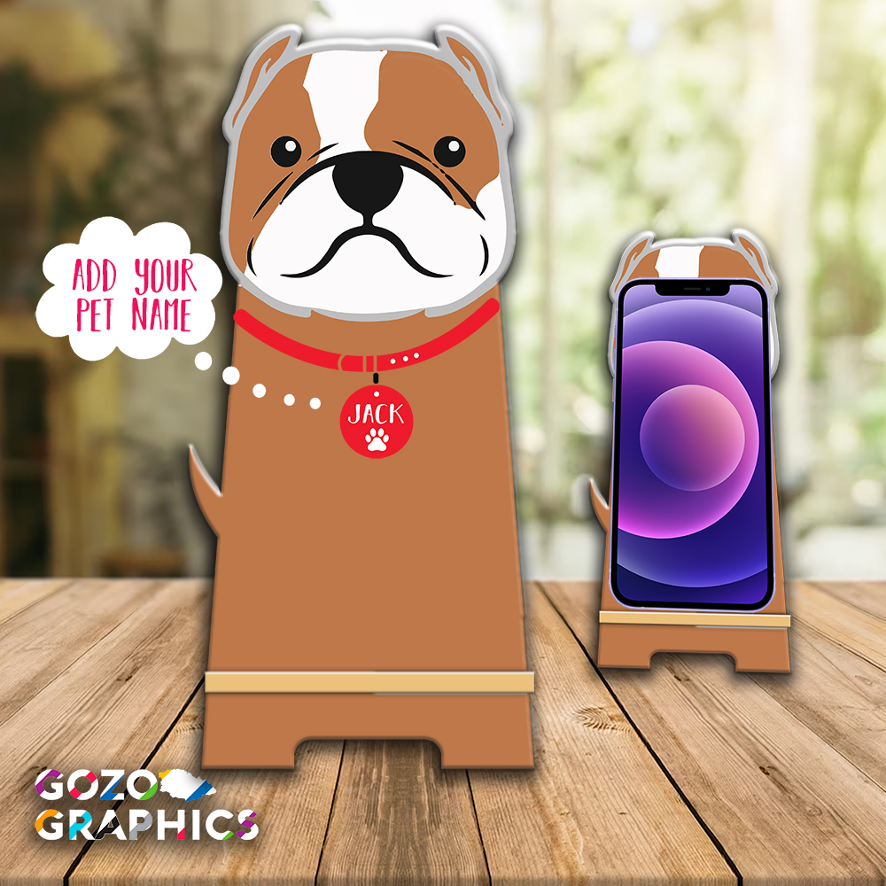 English Bulldong-shaped phone stand