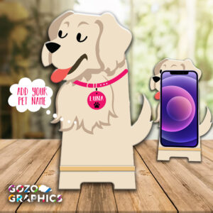 Golden retriever-shaped phone stand