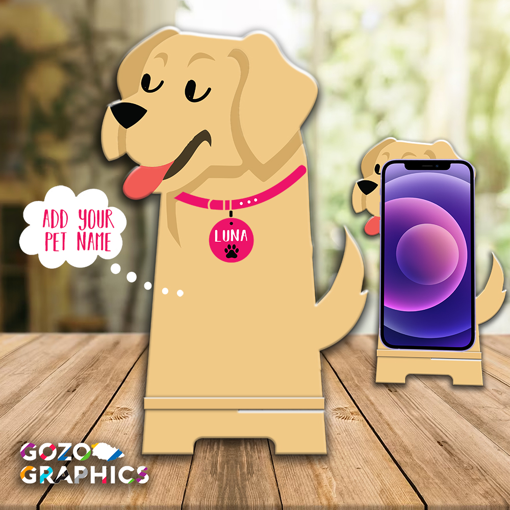 Labrador-shaped phone stand