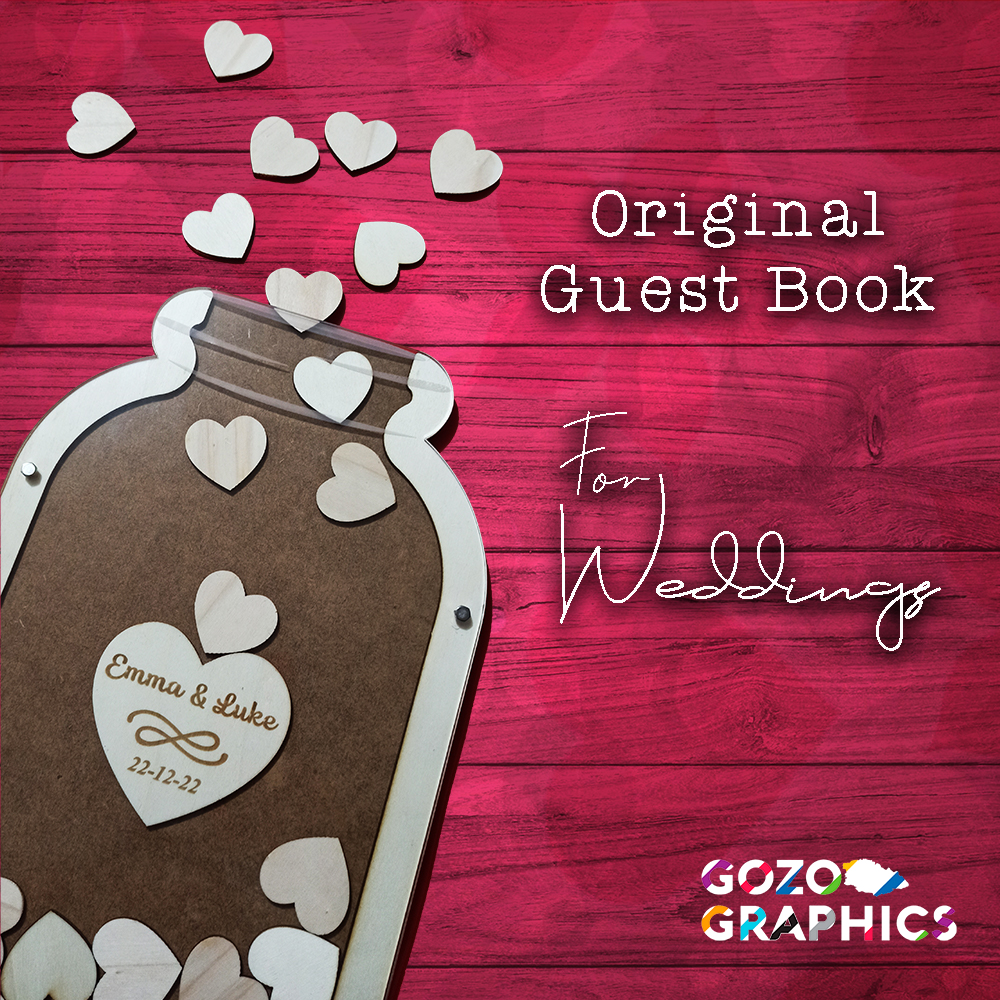 Jar full of hearts - Wedding guest book