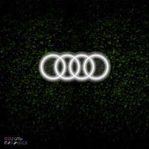 Audi Logo LED Neon Light 50cm wide