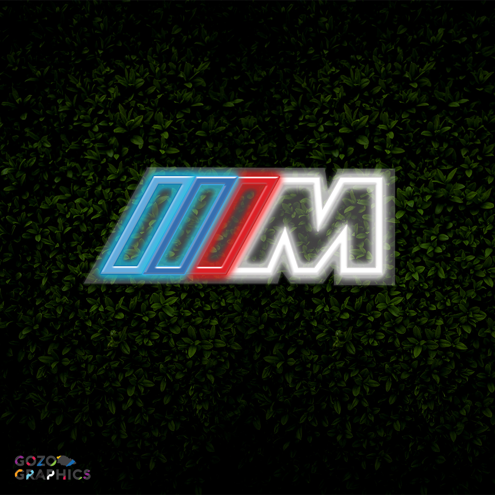 BMW M logo LED Neon Light 50cm wide