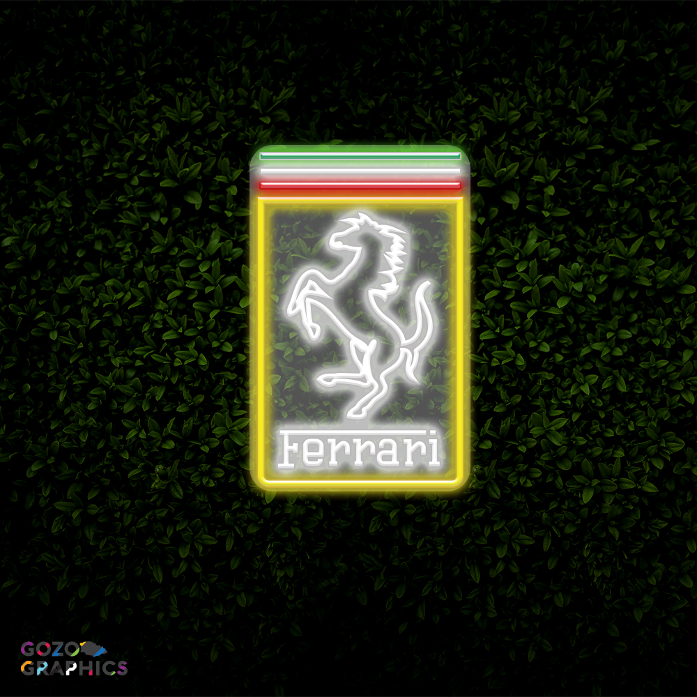 Ferrari logo LED Neon Light 50cm high