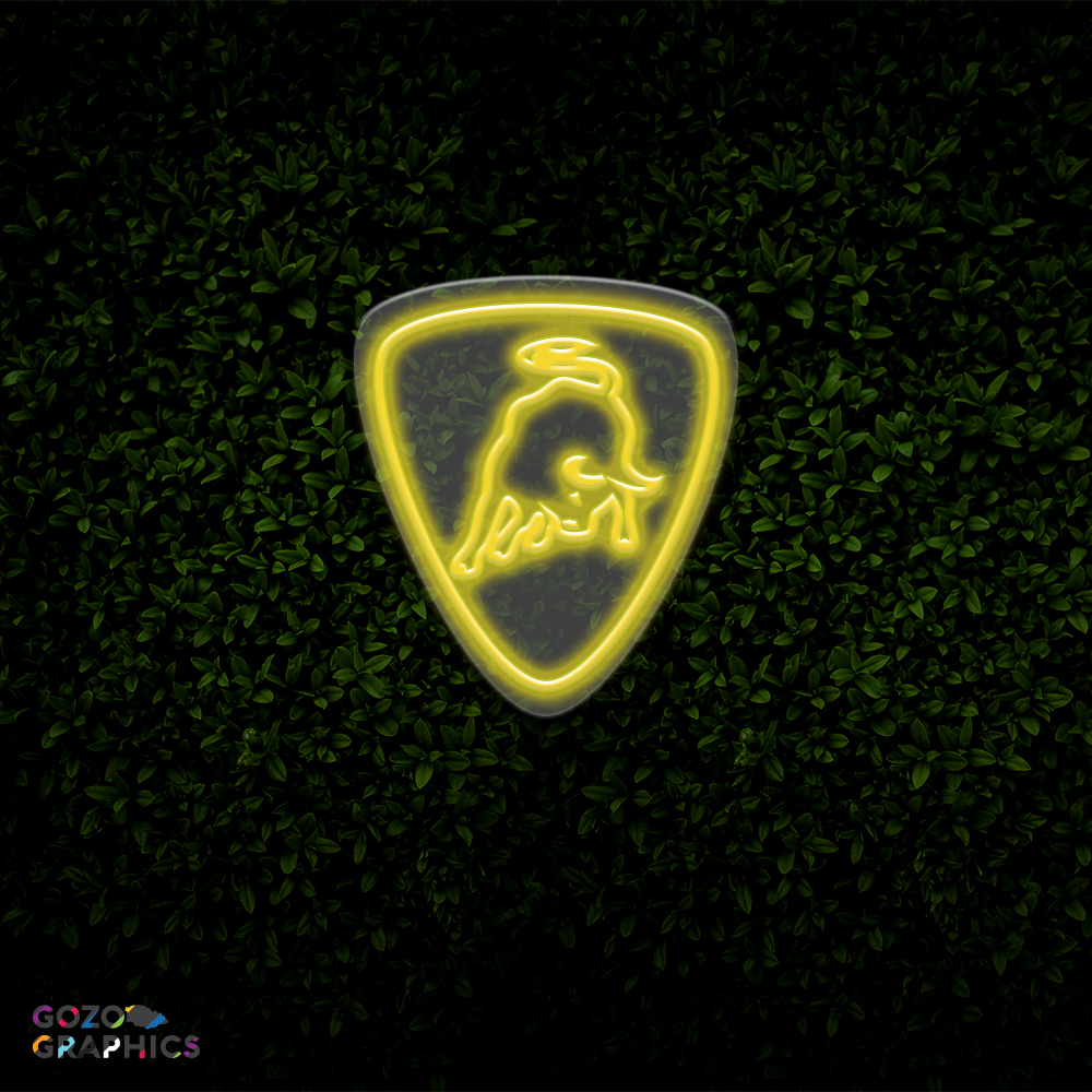 Lamborghini logo LED Neon Light 50cm high