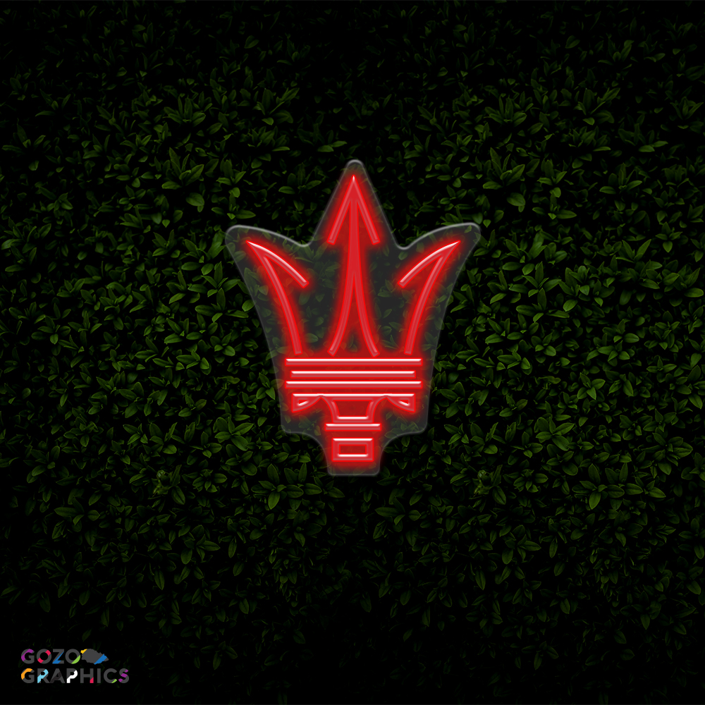 Maserati logo LED Neon Light 50cm high
