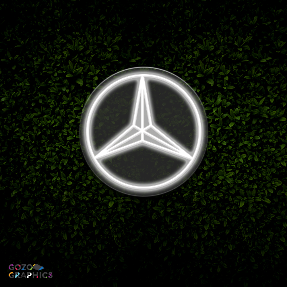 Mercedes logo LED Neon Light 50cm wide