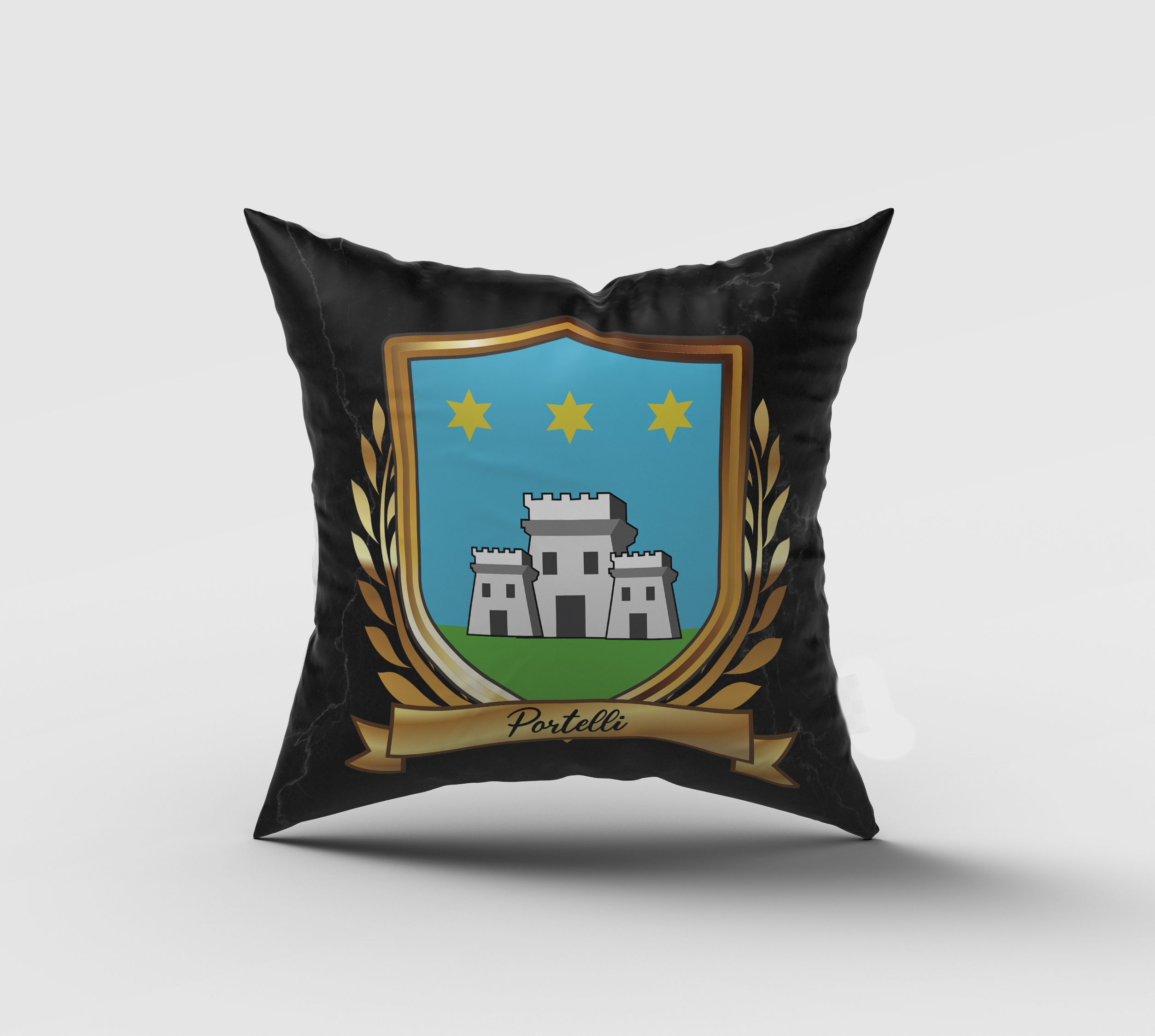 Portelli Surname Shield Cushion