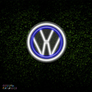 Volkswagen logo LED Neon Light 50cm wide