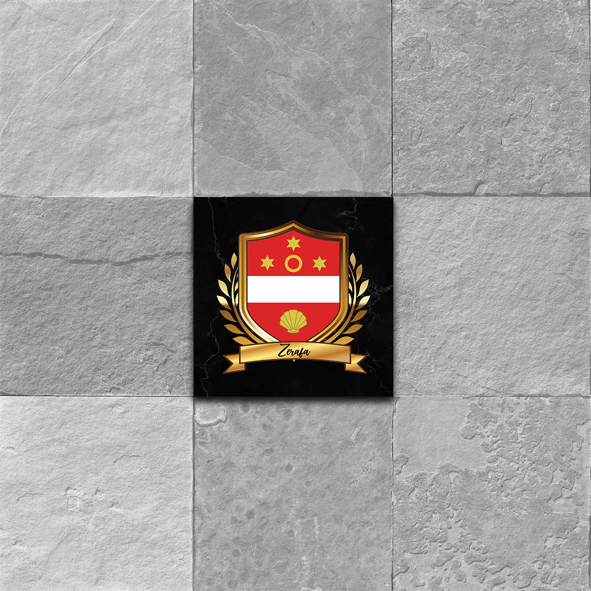 Zerafa Coat of Arms Ceramic Tile