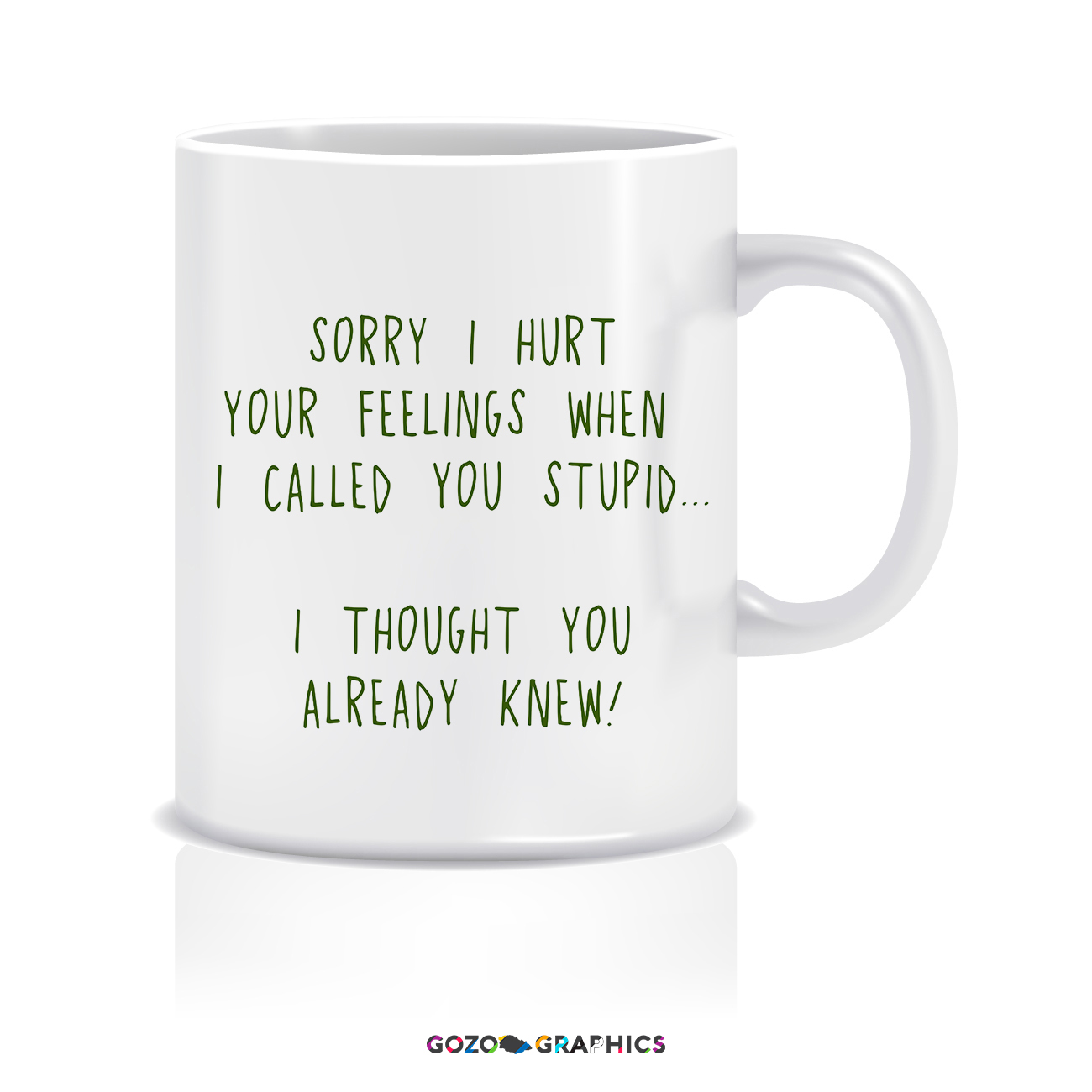 Sorry I hurt your feelings when I called you stupid... I thought you already knew! | Mug