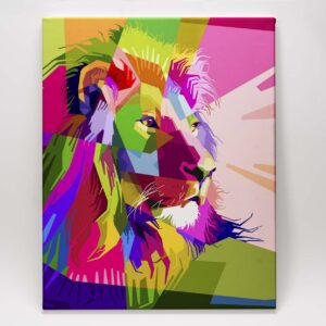Pop Art Geometry Lion