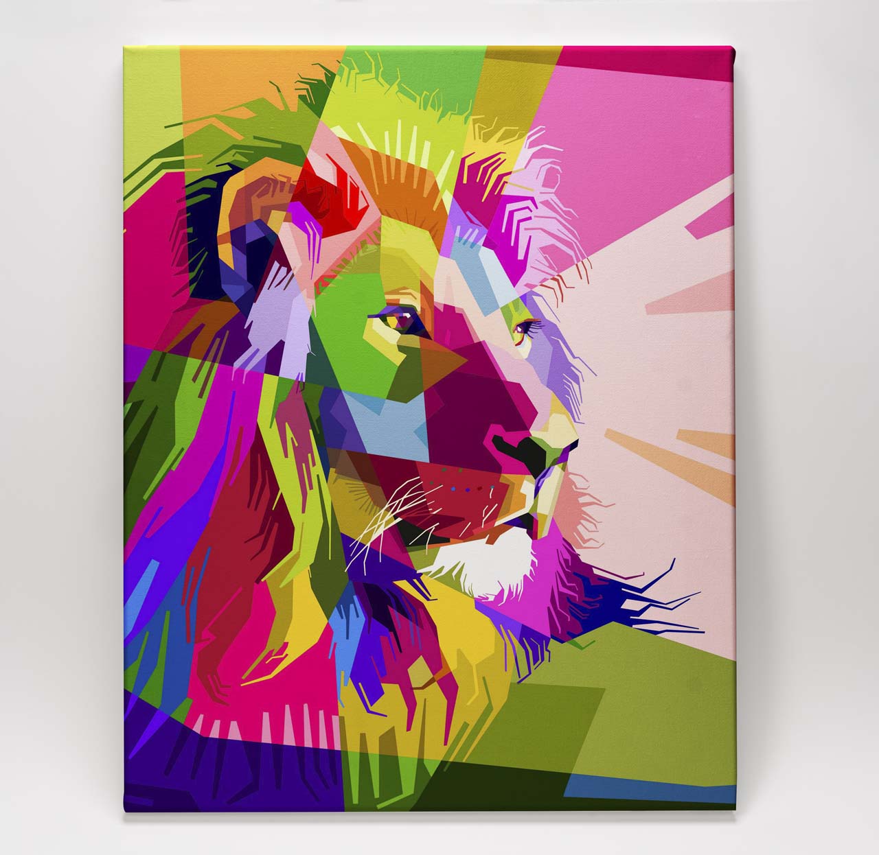 Pop Art Geometry Lion