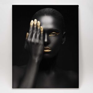 Golden Nails Covered Eye