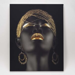 Golden Paint Self Portrait - Look Up