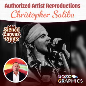 Axel Rose | Christopher Saliba | 90x75cm Signed Canvas Print