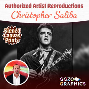 Elvis Presley | Christopher Saliba | 90x75cm Signed Canvas Print