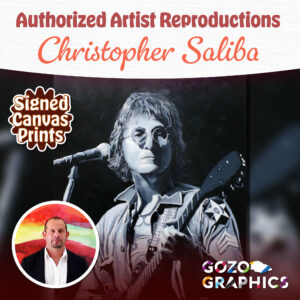 John Lennon | Christopher Saliba | 90x75cm Signed Canvas Print