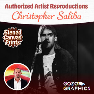 Kurt Cobain | Christopher Saliba | 90x75cm Signed Canvas Print