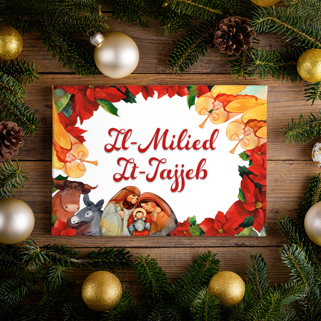 Customizable Nativity Canvas | Add Your Photo or Text (Il-Milied It-Tajjeb / Merry Christmas) - Image 5