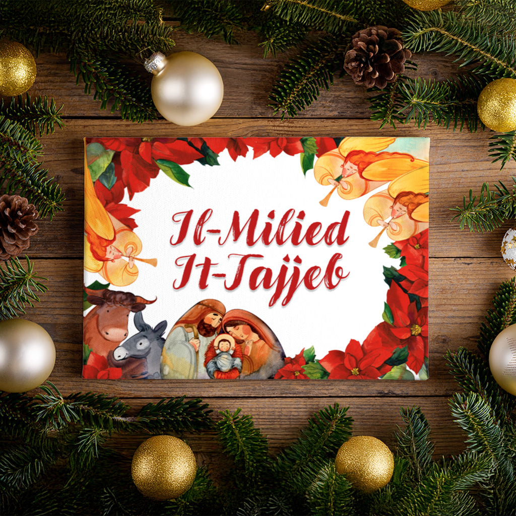 Customizable Nativity Canvas | Add Your Photo or Text (Il-Milied It-Tajjeb / Merry Christmas) - Image 8