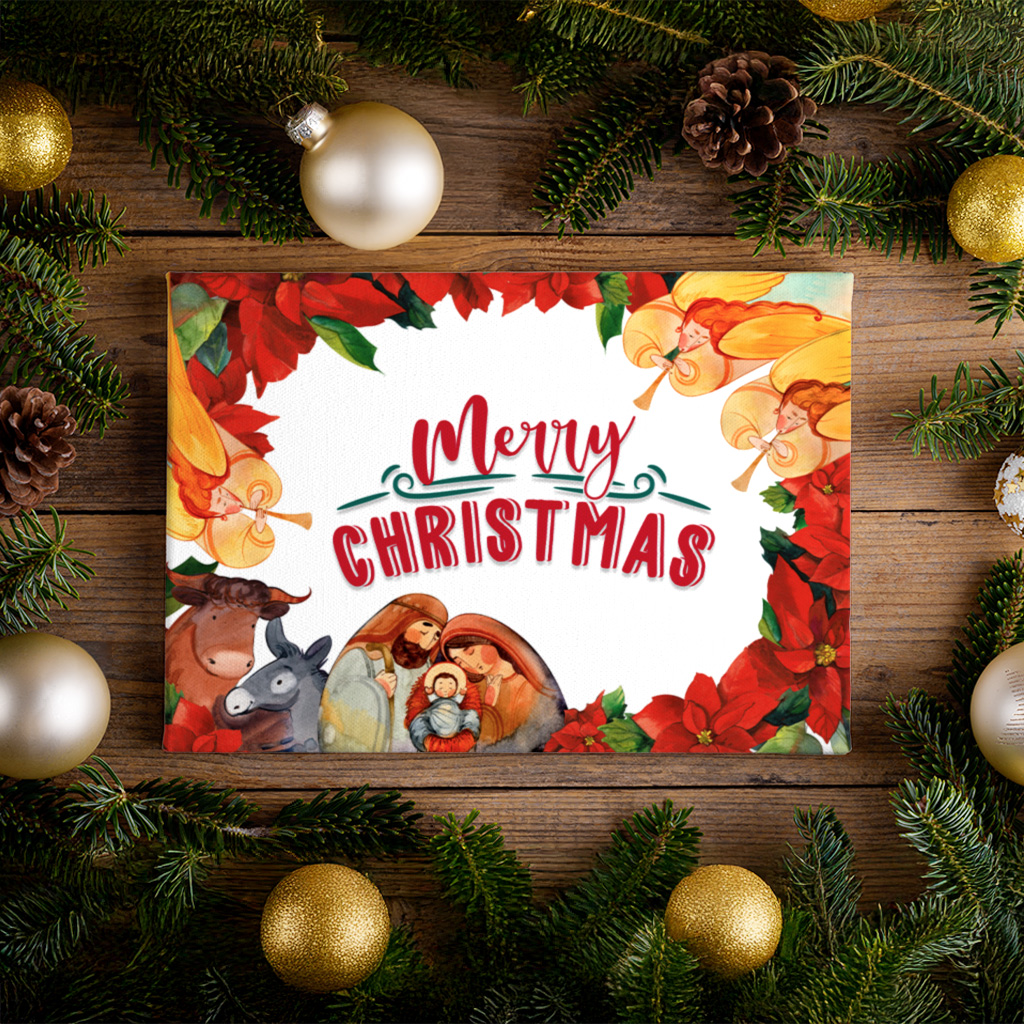 Customizable Nativity Canvas | Add Your Photo or Text (Il-Milied It-Tajjeb / Merry Christmas) - Image 9
