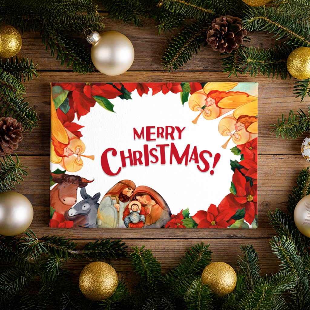 Customizable Nativity Canvas | Add Your Photo or Text (Il-Milied It-Tajjeb / Merry Christmas) - Image 11