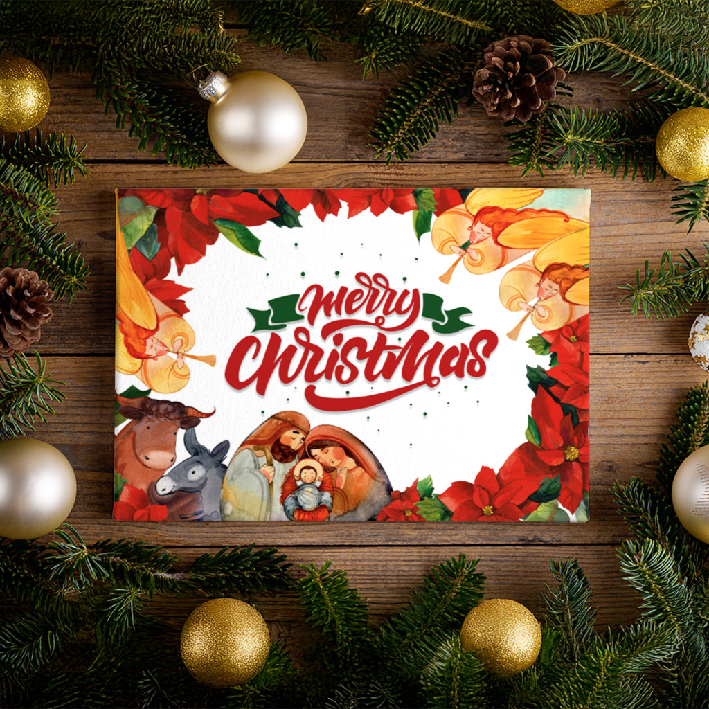 Customizable Nativity Canvas | Add Your Photo or Text (Il-Milied It-Tajjeb / Merry Christmas) - Image 13