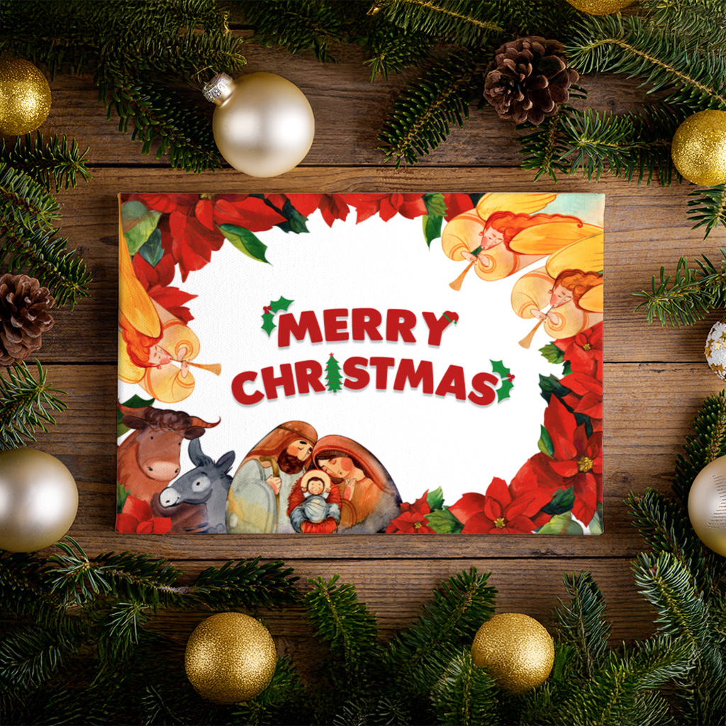 Customizable Nativity Canvas | Add Your Photo or Text (Il-Milied It-Tajjeb / Merry Christmas) - Image 14